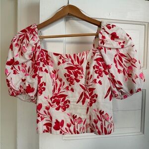 Banana Republic Linen Floral Blouse